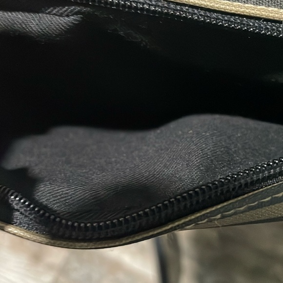 Allan Edward 90s Pequin striped,coated leather crossbody bag. removable straps - Picture 9 of 15